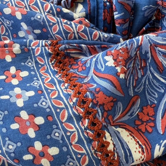 Poupette St. Barth Ariel mini dress in blue Riviera floral print Pristine new - Picture 10 of 11